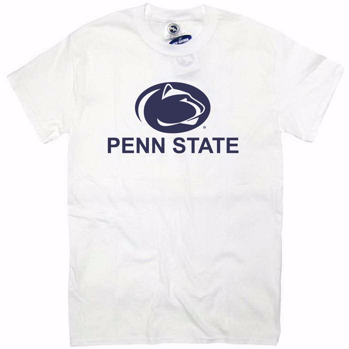 short sleeve white t-shirt with Athletic Logo over Penn State